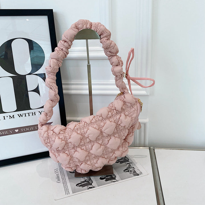 Small Korean pleated cloud dumpling bag