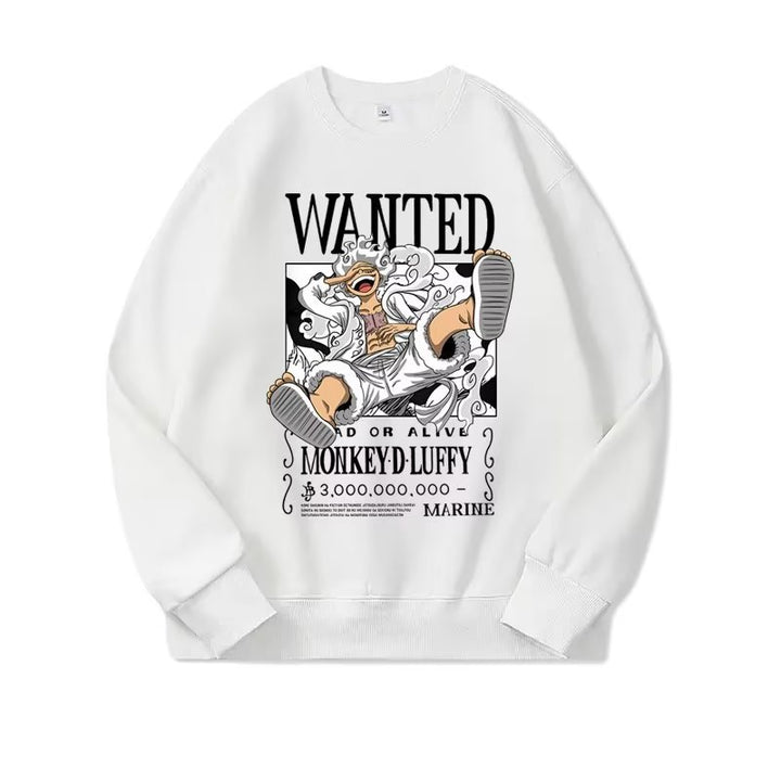 One Piece Sweatshirt Luffy Round Neck Long Sleeve T-Shirt