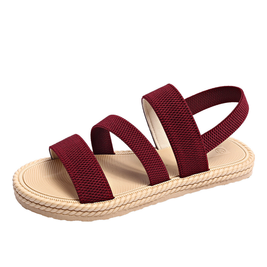 Imitation hemp rope thick bottom slippers sandals