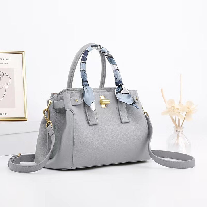 Platinum shoulder messenger handbag