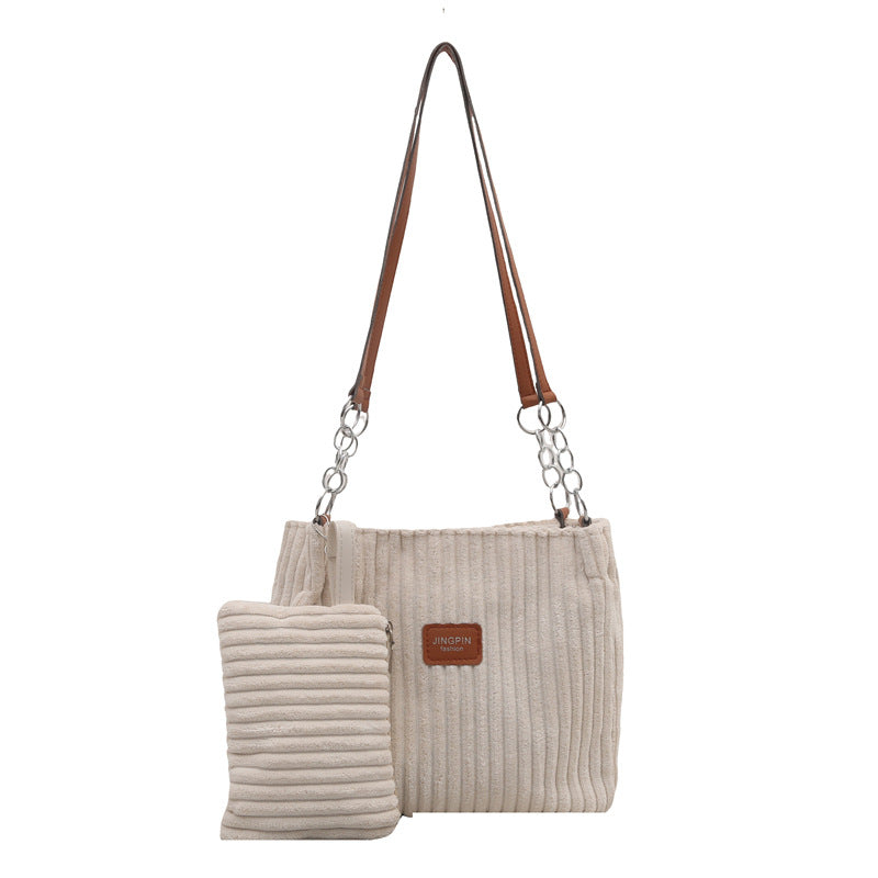 2025 Korean version of the aesthetic leisure tote single shoulder bag