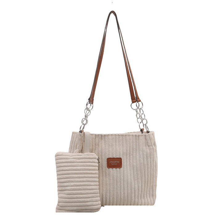 2025 Korean version of the aesthetic leisure tote single shoulder bag