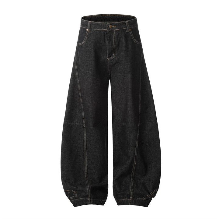 Inverted design scimitar jeans