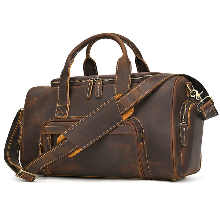 Leather travel bag