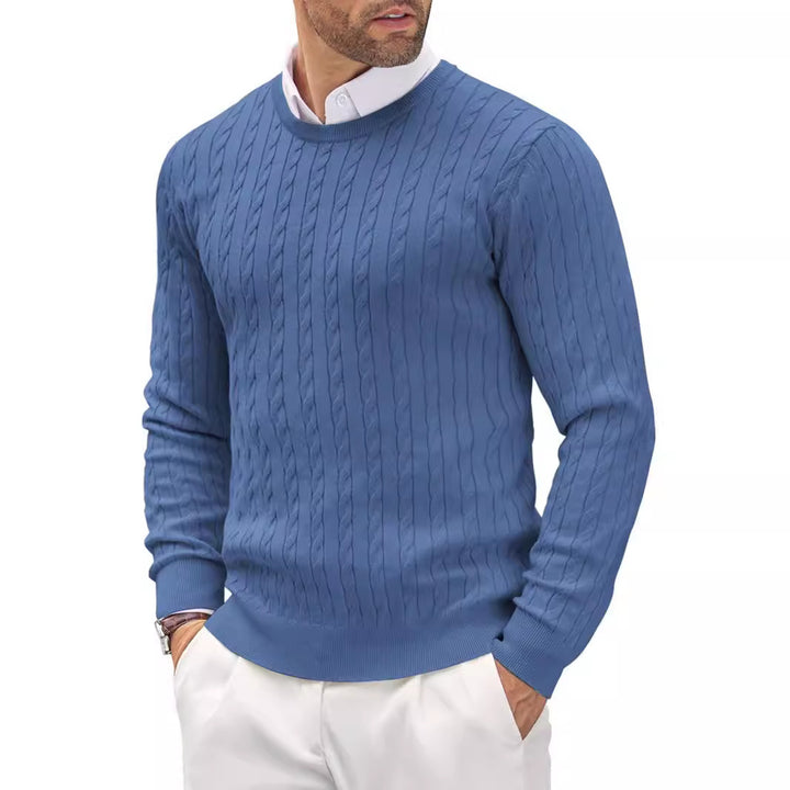 Men's round neck knitted sweater