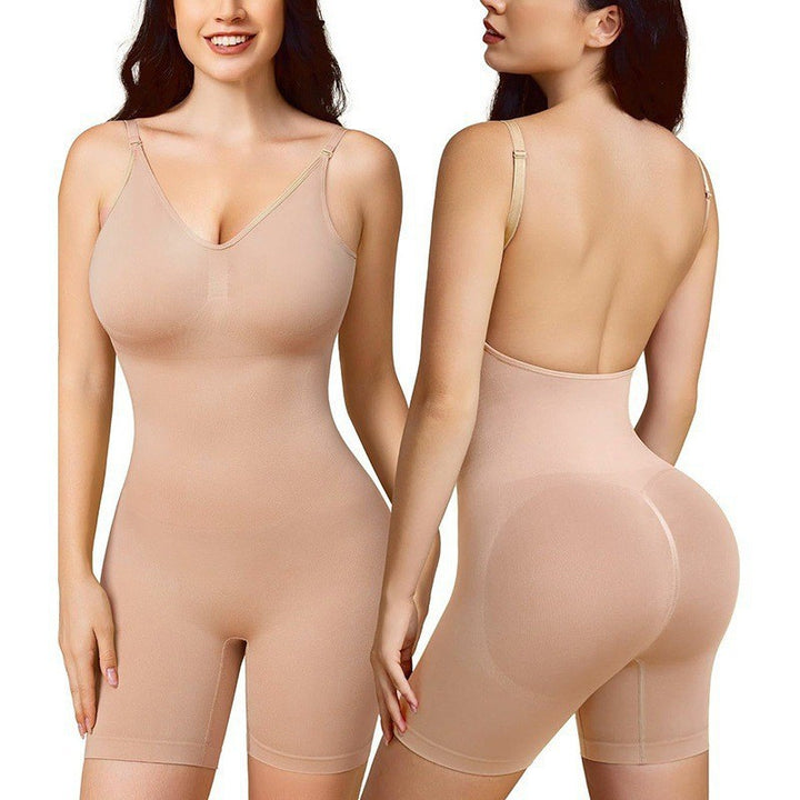 One-piece body shaper bottoming corset