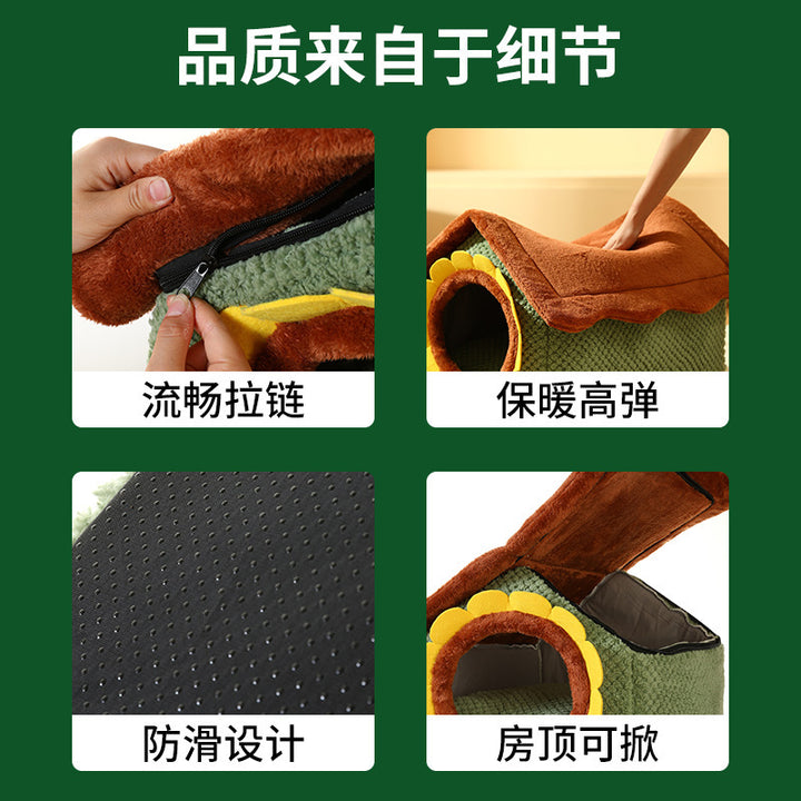 Pet winter warm sunflower house