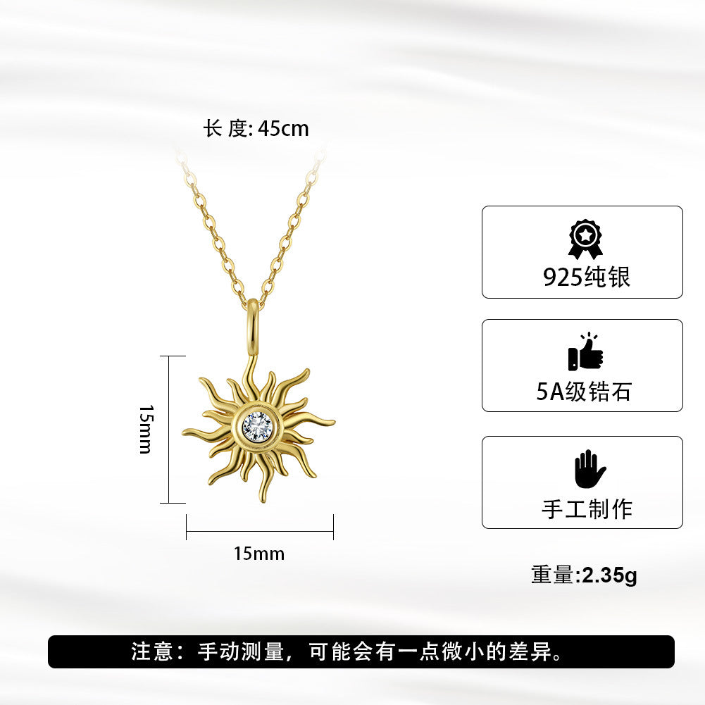 High-end sterling silver clavicle necklace