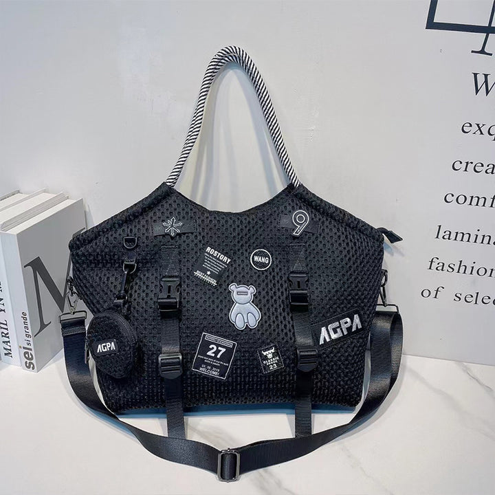 Waterproof nylon mesh shoulder bag