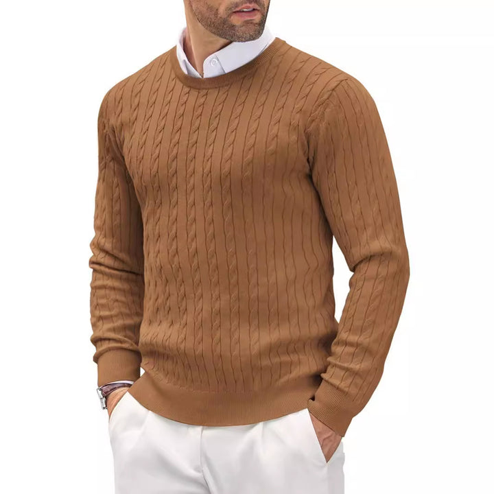 Men's round neck knitted sweater