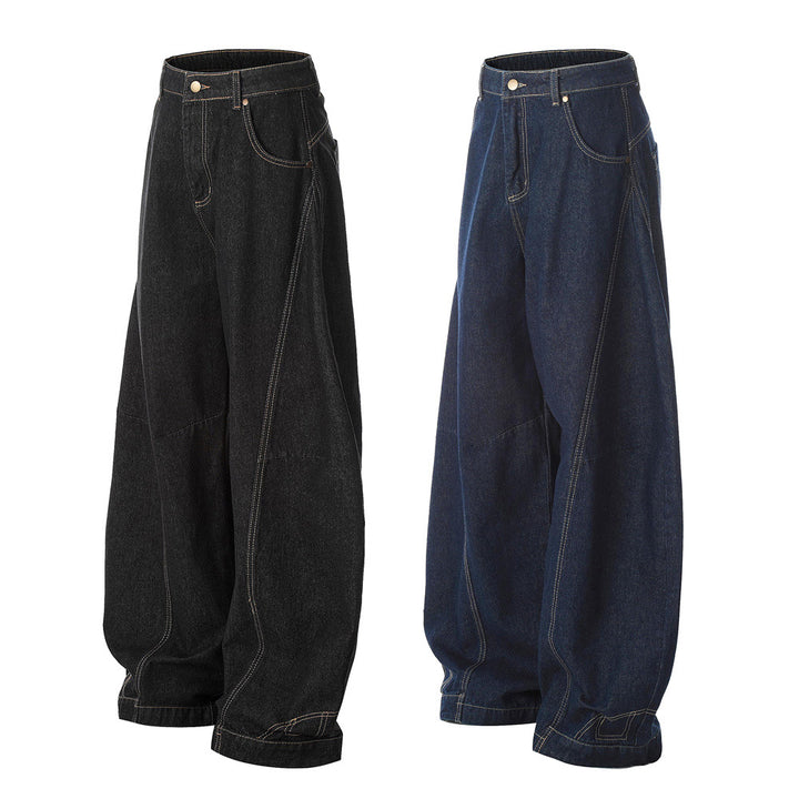 Inverted design scimitar jeans