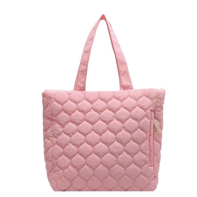 Korean quilted portable lunch bag