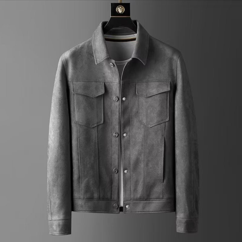 Casual fashion suede men's jacket