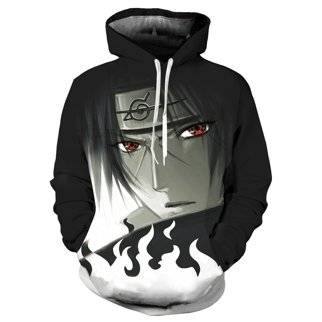 Naruto series anime character 3D printed floral sweatshirt