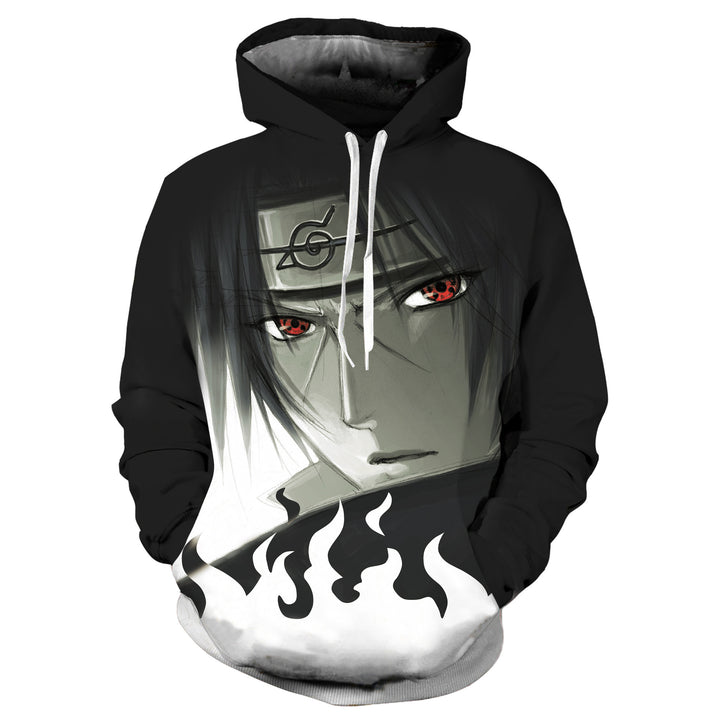 Naruto series anime character 3D printed floral sweatshirt