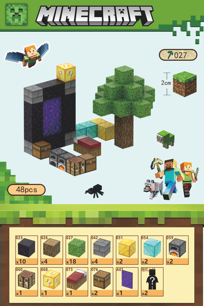 Minecraft DIY magnetic building blocks