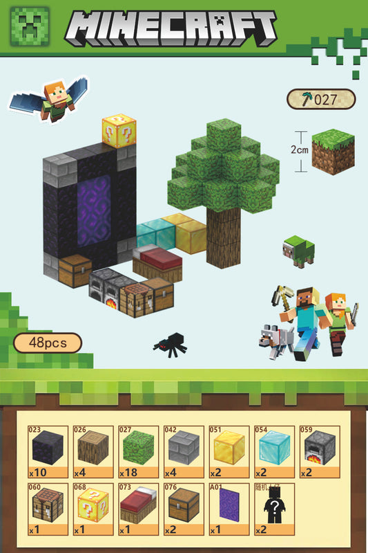 Minecraft DIY magnetic building blocks
