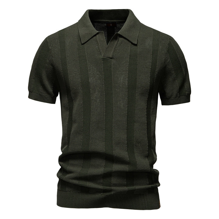 Striped Hollow Short Sleeve