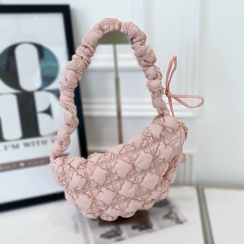 Small Korean pleated cloud dumpling bag