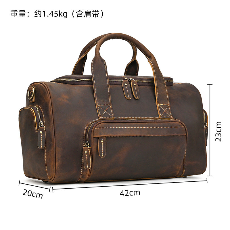 Leather travel bag