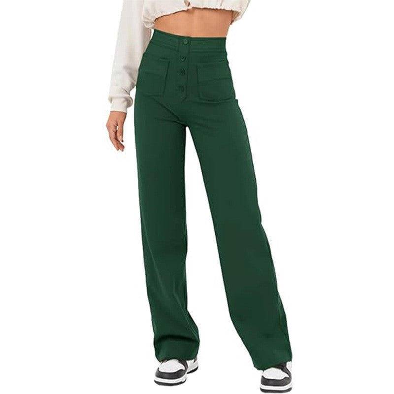 Casual straight flexible pants