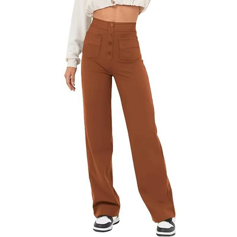 Casual straight flexible pants