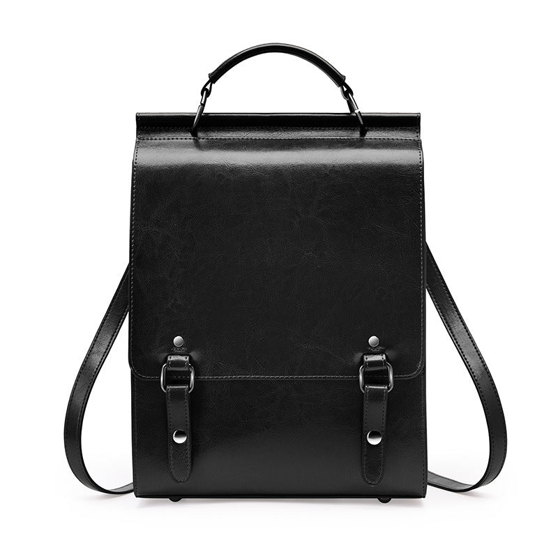 2025 leather backpack for women (British college style)