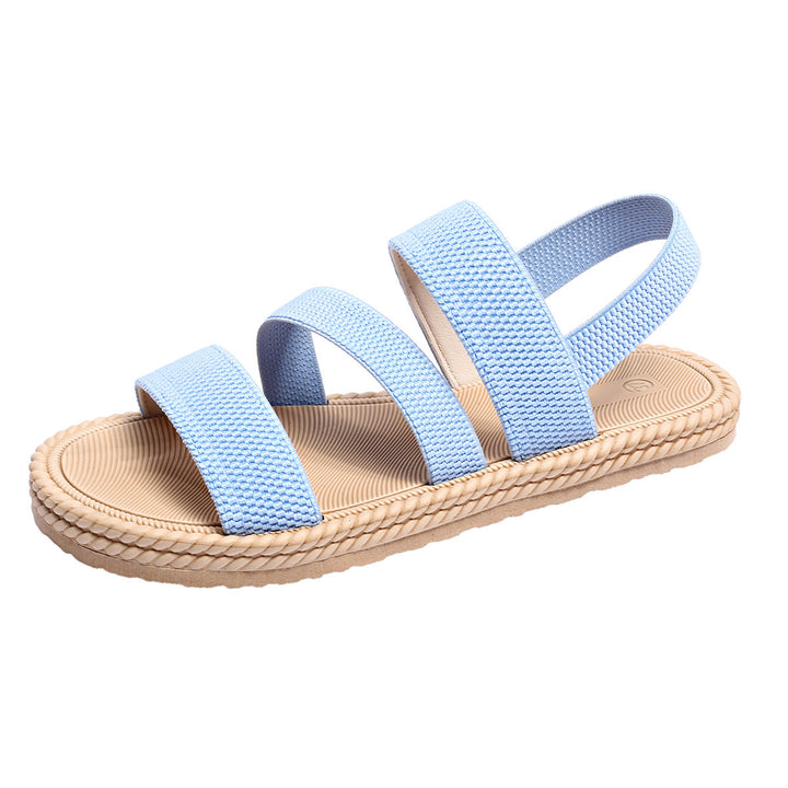 Imitation hemp rope thick bottom slippers sandals