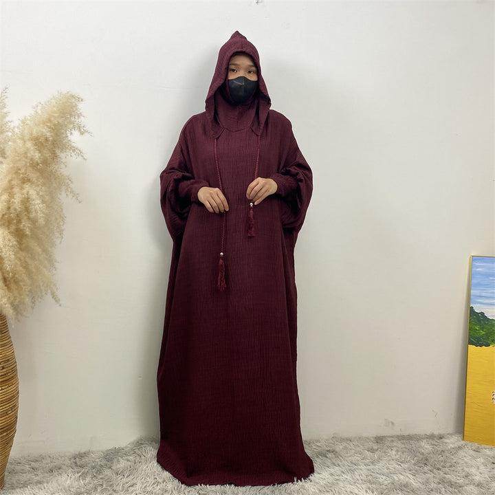 Muslim hooded casual long skirt