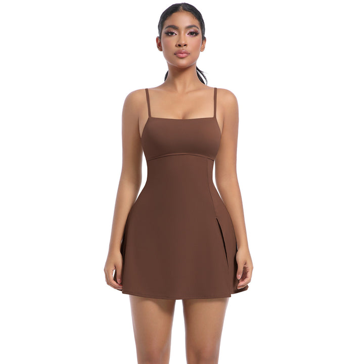 Anti-exposure bottoming sports dress