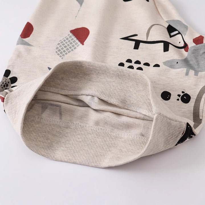 knitted terry cotton long sleeve cartoon sweatshirt