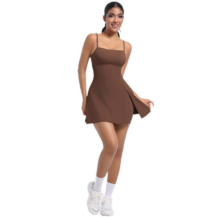 Anti-exposure bottoming sports dress