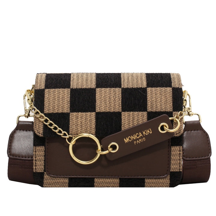 Fashion plaid women's shoulder bags
