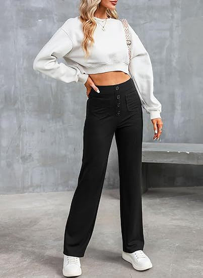 Casual straight flexible pants