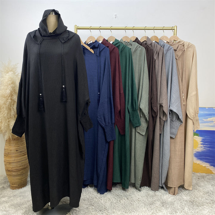 Muslim hooded casual long skirt