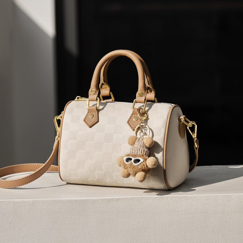 2025 Boston pillow genuine leather messenger bag