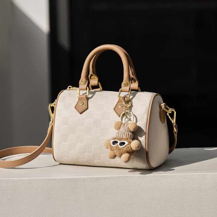 2025 Boston pillow genuine leather messenger bag