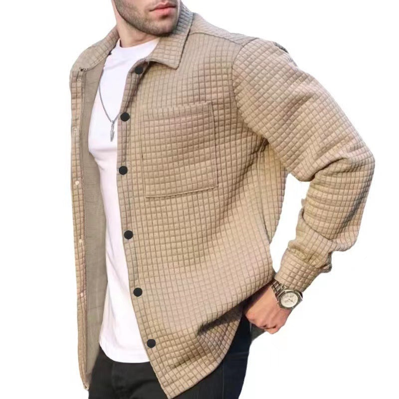 2025  fashion casual cardigan small checkered long-sleeved shirt jacket