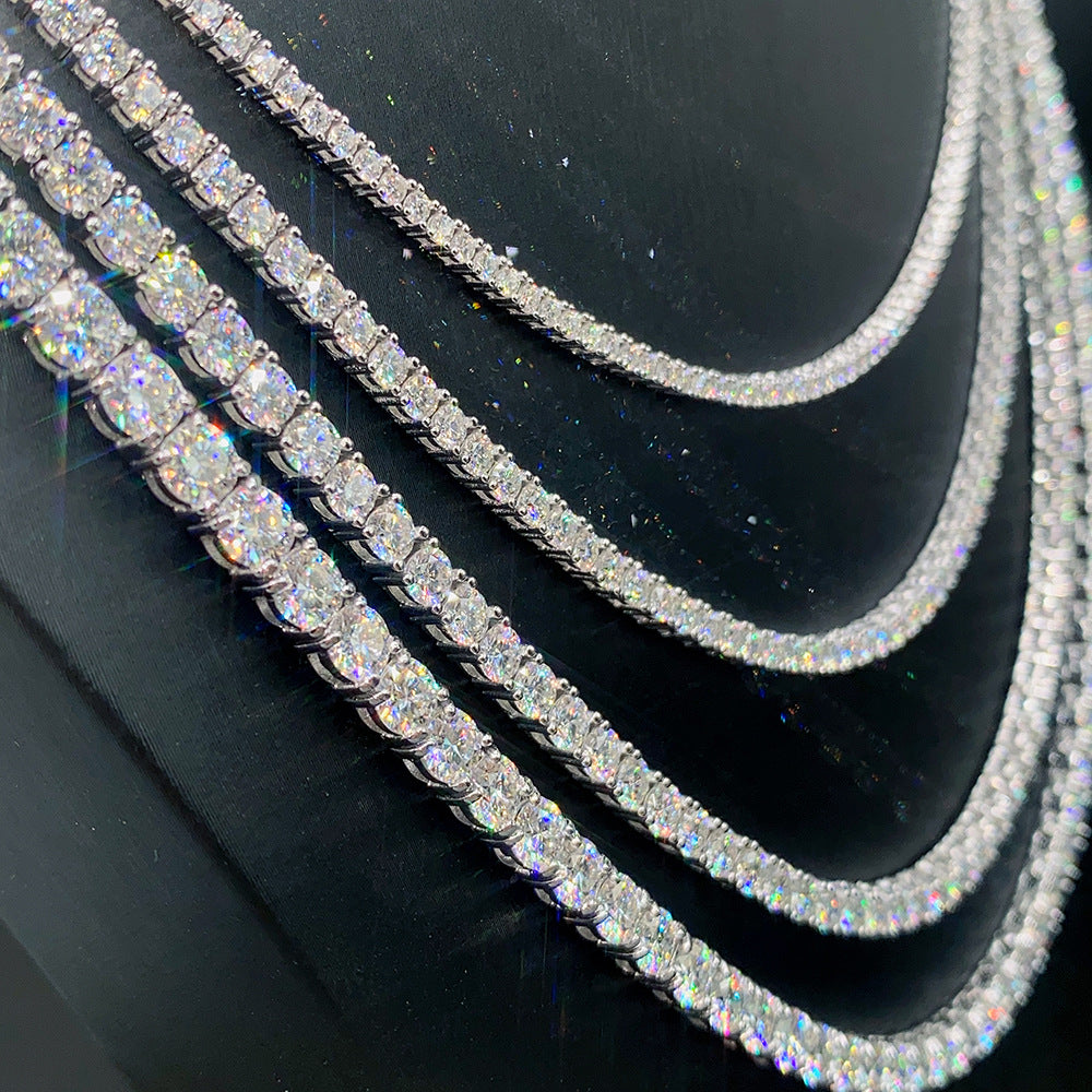 Moissanite D color 2/3/4/5mm 925 Silver Necklace