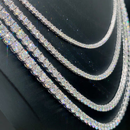 Moissanite D color 2/3/4/5mm 925 Silver Necklace
