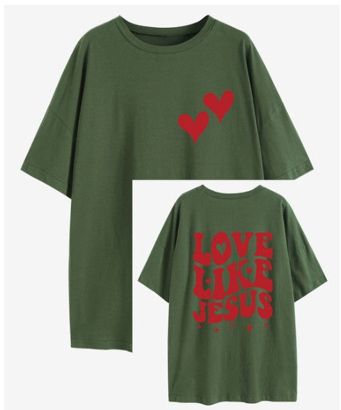 Round neck short-sleeved t-shirt