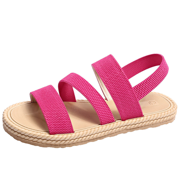 Imitation hemp rope thick bottom slippers sandals