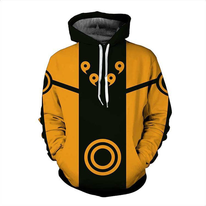 Naruto series anime character 3D printed floral sweatshirt