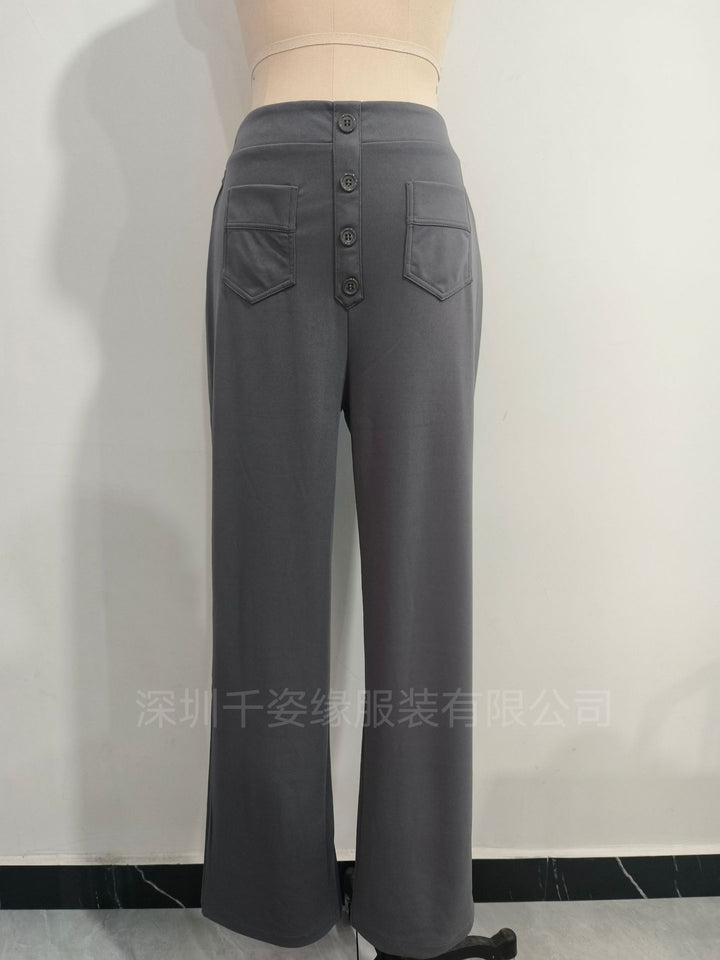 Casual straight flexible pants