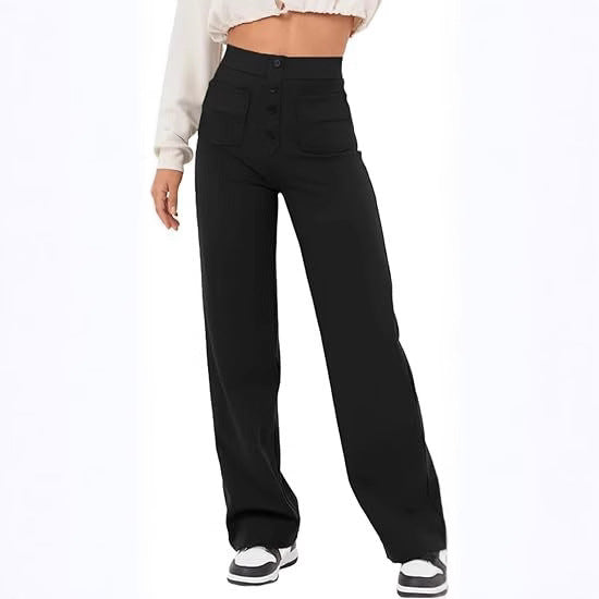 Casual straight flexible pants