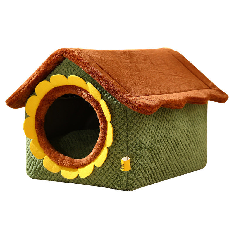 Pet winter warm sunflower house