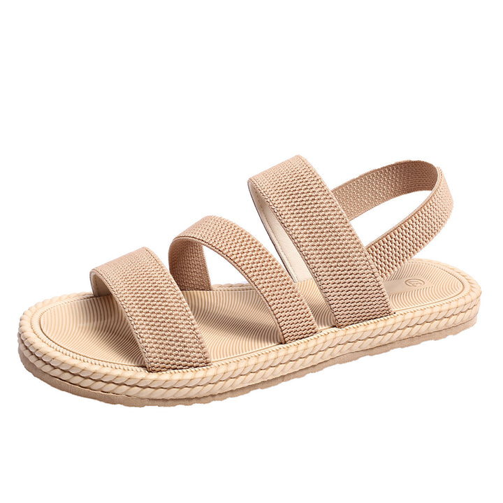 Imitation hemp rope thick bottom slippers sandals