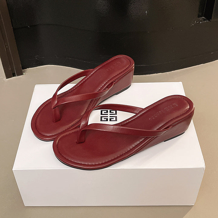 French high-heeled sandals