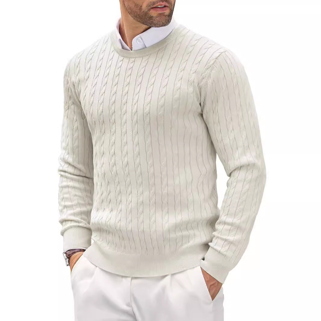 Men's round neck knitted sweater