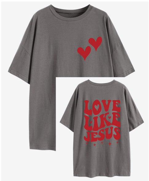 Round neck short-sleeved t-shirt